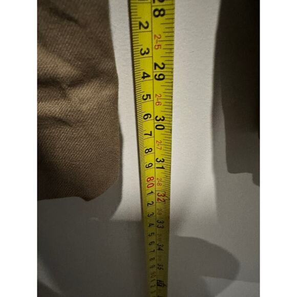 Saks Size 14 Tan Wool Stretch High Rise Wide Leg Dress Pants Office Siren Work - Picture 10 of 12